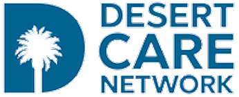Desert Care Network logo with palm tree.